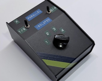 Bloco PARALELO 4x1 - Seletor/Combinador de Alto-falantes para Amplificador de Guitarra - Preto, Personalizado - Feito Sob Encomenda, Versões em Série Disponíveis