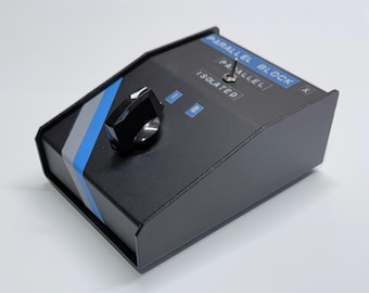 Bloco PARALELO 2x1 Palmatown com MUTE - Seletor de Alto-falante para Amplificador de Guitarra / Chave de Prática Silenciosa - Fabricado à Mão | Feito sob encomenda, Disponível em Série