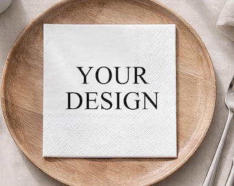 Servilletas personalizadas a todo color, servilletas con foto personalizada, servilletas con logotipo o imagen, decoración para bodas y fiestas.