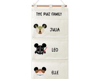 Organizador de Porta Personalizado Disney Cruise Fish Extender | Organizador de Porta Personalizado para Família com Tema de Peixes | Organizador para 3 a 4 Portas de Correr