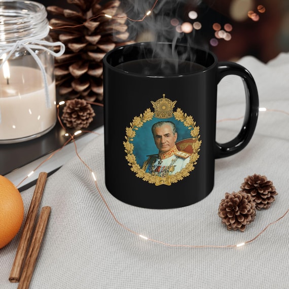 The Shah Pahlavi Mug | Lion and Sun | Shir o Khorshid | Coffee Cup | MIGA | Persian