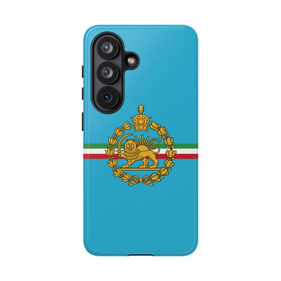 Iran Flag SAMSUNG Case | Lion and Sun | Imperial | Crown | Turquoise | Tough Case | MIGA | Persian