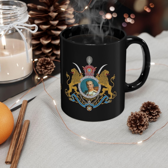 The Shah Pahlavi Mug | Lion and Sun | Shir o Khorshid | Coffee Cup | MIGA | Persian