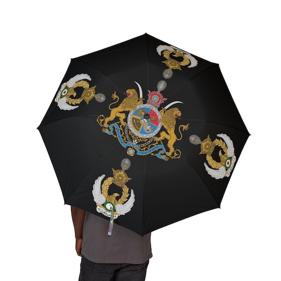 Iran Flag Black Umbrella | Pahlavi Dynasty | Crown