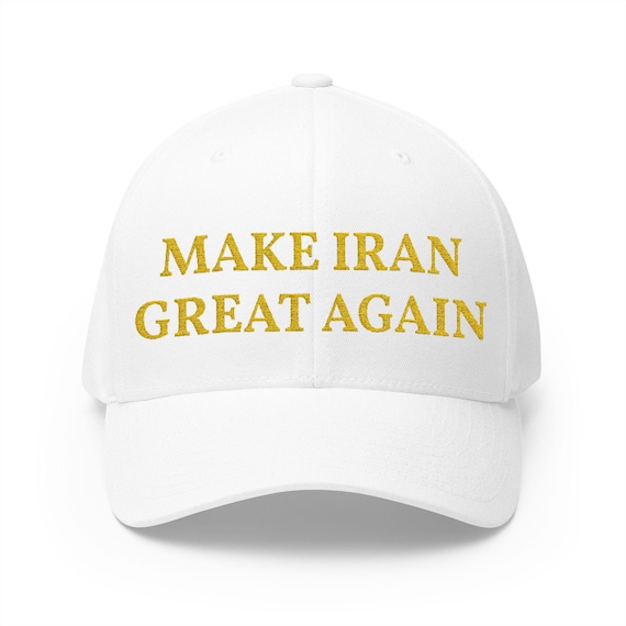 Premium White/Gold Make Iran Great Again Cap