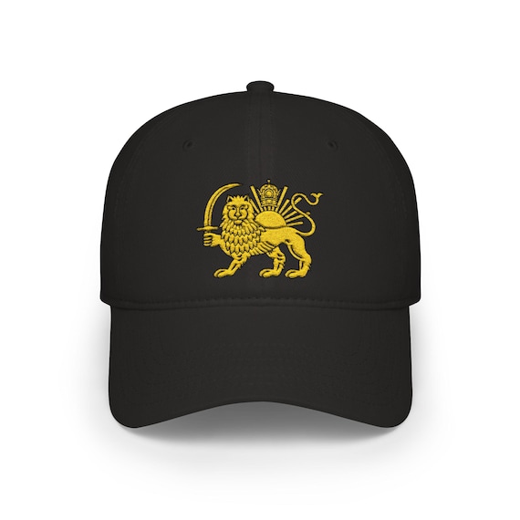 Lion and Sun with Crown Dark hat | Front Side Embroidery