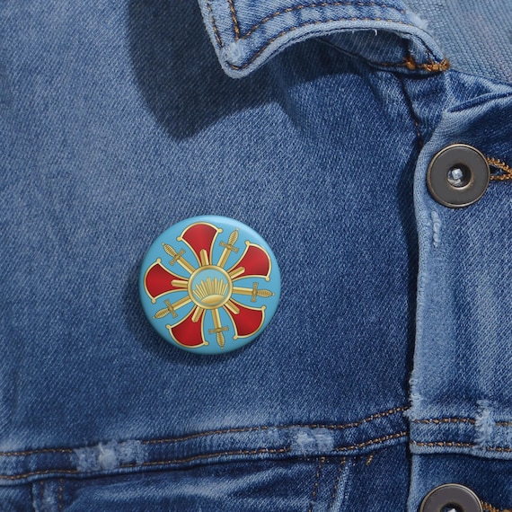 Imperial Iran Order of Sepah inspired Emblem Pin Button |  Pahlavi Dynasty