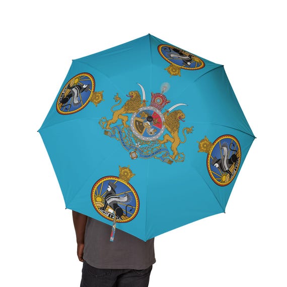 Iran Flag Umbrella | SAVAK | Imperial Iranian Anti-Espionage | Pahlavi Dynasty Coat of Arms