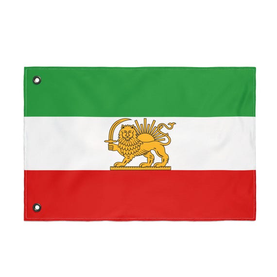 Premium Iran Lion and Sun Double Sided Flag - USA Print