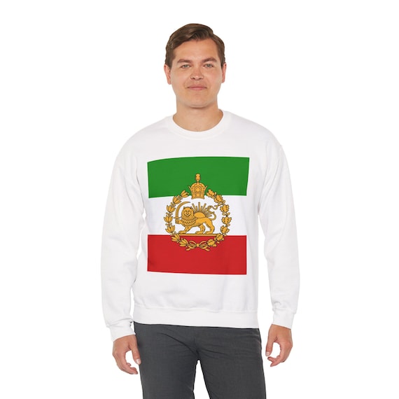 Iran Lion and Sun with Crown Imperial Flag Sweatshirt | Green White Red
