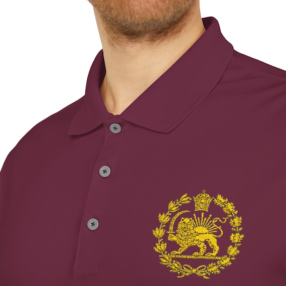 Adidas Lion and Sun Polo Shirt | Embroidery | Shid o Khorshid | Pahlavi | MIGA | Persian
