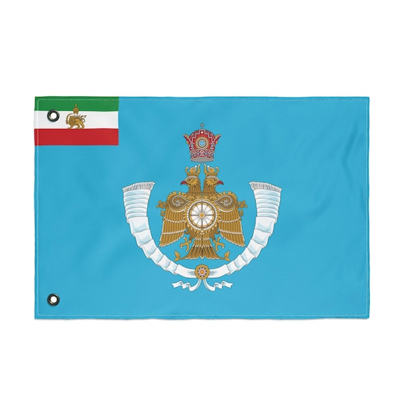 Imperial Standard of Crown Prince (Front) and Shahbanu (back) of Iran Flag | Pahlavi Dynasty Double Sided Flag