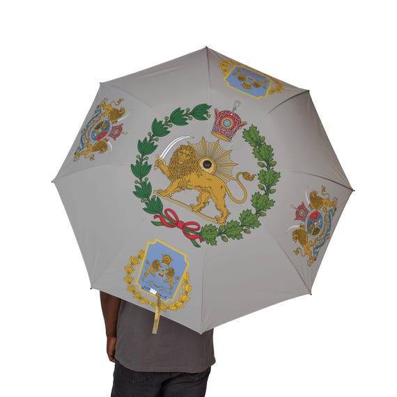 Persian Foldable Umbrella | Imperial | Lion and Sun with Crown