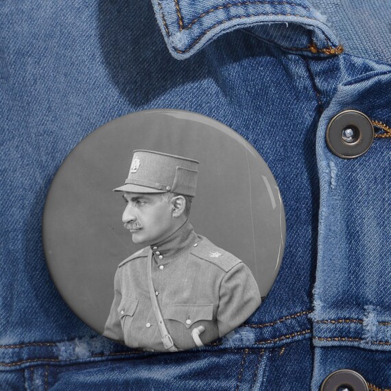 Reza Shah Portrait Pin Button | MIGA | Pahlavi | Persian