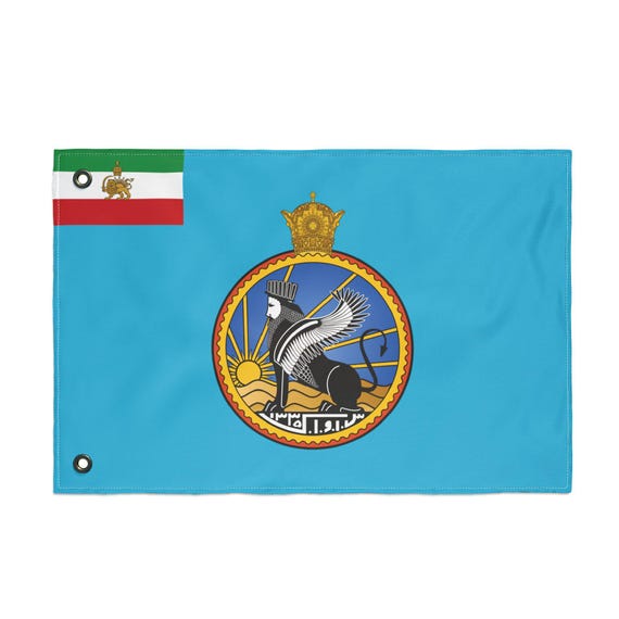 Premium SAVAK Imperial Iranian Anti-Espionage Agency Flag - USA Print | Pahlavi Dynasty Double Sided Flag