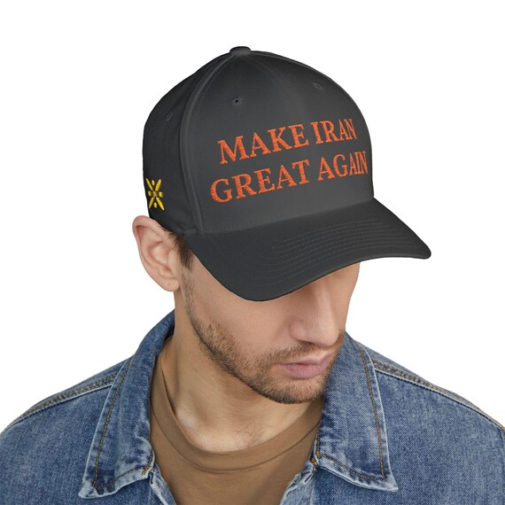 Premium Orange Make Iran Great Again Cap 4 Side Embroidery