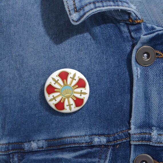 Imperial Iran Order of Sepah Inspired Pearl White Emblem Pin Button |  Pahlavi Dynasty