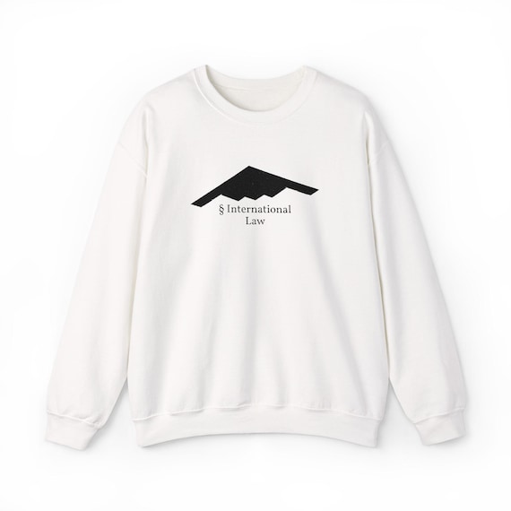 B2 Bomber - International Law Sweatshirt | Monochrome Peak Embroidery Design