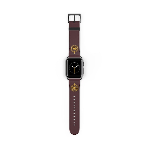Lion and Sun with Crown Oxblood Apple Watch Band | MIGA | Persian | Pahlavi