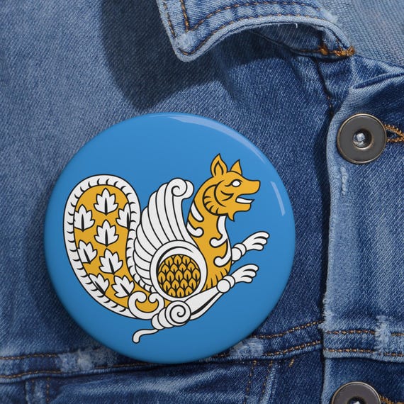 Simurgh Pin Button | Phoenix | MIGA | Pahlavi | Persian