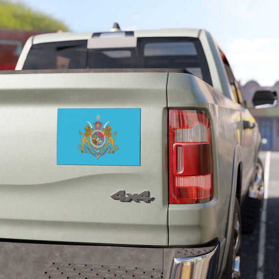 Persian Pahlavi Emblem Car Magnet | MIGA | Lion and Sun Flag