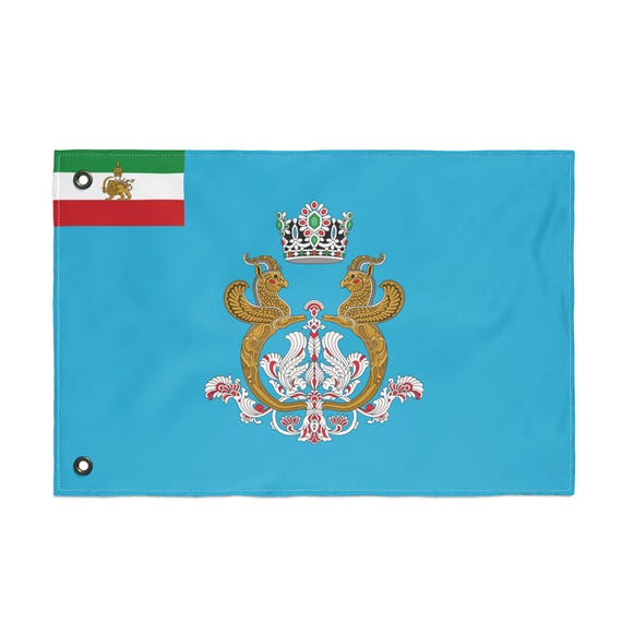 Premium Imperial Standard of Shahbanu of Iran Flag - USA Print | Pahlavi Dynasty Double Sided Flag