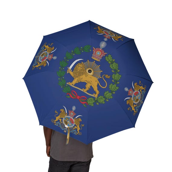 Persian Foldable Umbrella | Imperial | Lion and Sun with Crown