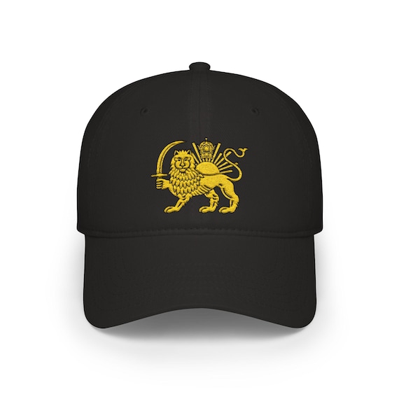 Lion and Sun with Crown Dark hat | Front Side Embroidery