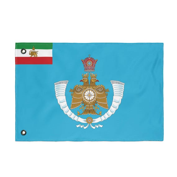 Premium Imperial Standard of Crown Prince of Iran Flag - USA Print | Pahlavi Dynasty Double Sided Flag