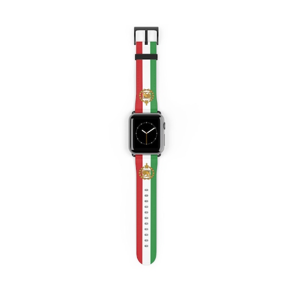Iran Lion and Sun Flag with Crown Apple Watch Band