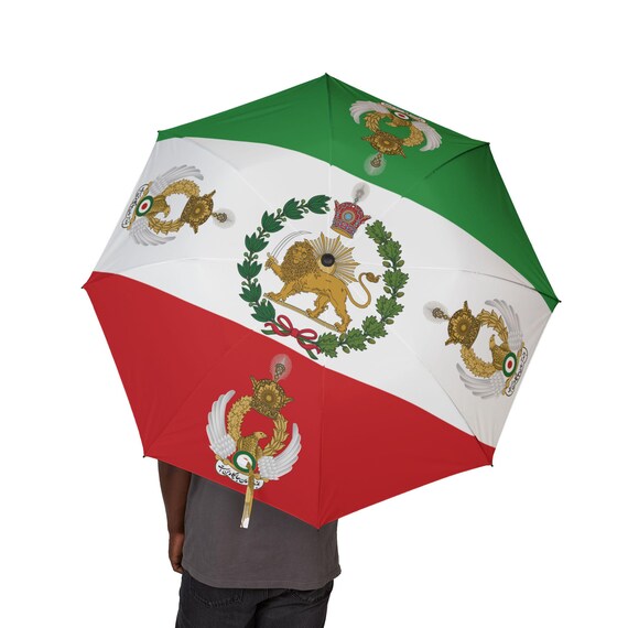 Iran Flag Umbrella | Lion and Sun | Crown | Pahlavi Dynasty