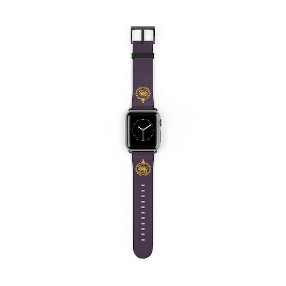 Lion and Sun with Crown Royal Plum Apple Watch Band | MIGA | Persian | Pahlavi