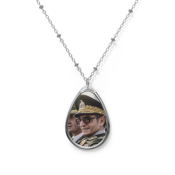 Mohammad Reza Shah Historical Portrait Pendant | Oval Necklace | Teardrop Pendant | Shah Pendant