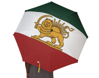 Premium Lion and Sun Flag Umbrella | Shir o Khorshid | Persian | Pahlavi | MIGA
