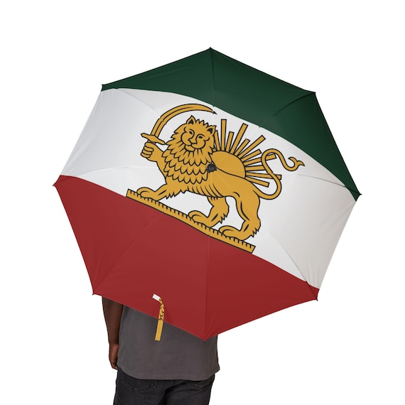 Premium Lion and Sun Flag Umbrella | Shir o Khorshid | Persian | Pahlavi | MIGA