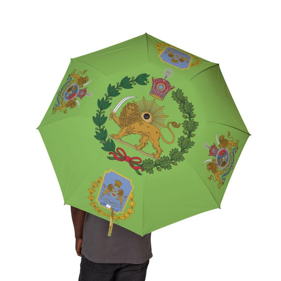 Persian Foldable Umbrella | Imperial | Lion and Sun with Crown | Persian Immortals | Imperial Guard