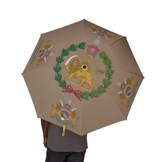 Persian Foldable Umbrella | Imperial | Lion and Sun with Crown