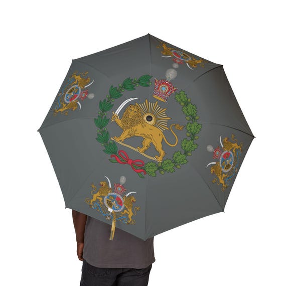 Persian Foldable Umbrella | Imperial | Lion and Sun with Crown