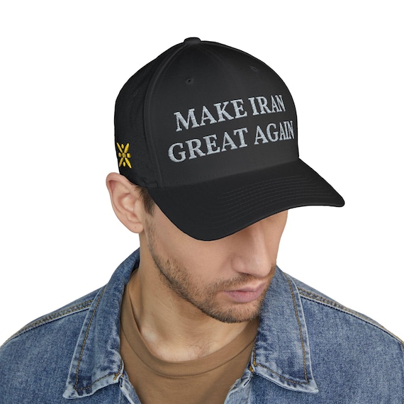 Premium Dark Make Iran Great Again Cap 4 Side Embroidery