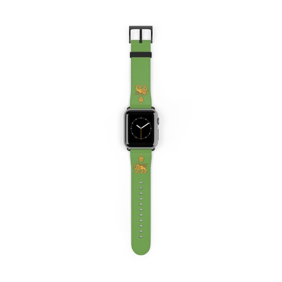 Iran Lion and Sun with Crown Green Apple Watch Band | V2.0