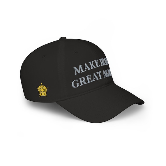 Make Iran Great Again Dark/Grey Baseball Cap with Pahlavi Crown | 2 Side Embroidery