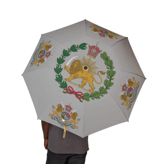 Persian Foldable Umbrella | Imperial | Lion and Sun with Crown