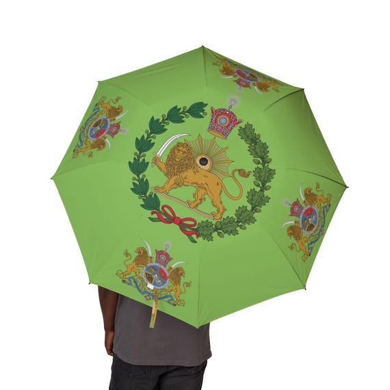 Persian Foldable Umbrella | Imperial | Lion and Sun with Crown