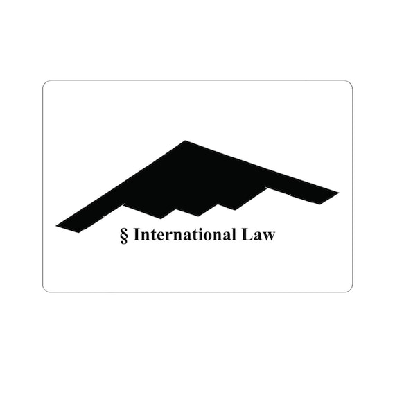 B2 Bomber International Law Symbol sticker | Kiss-Cut Sticker