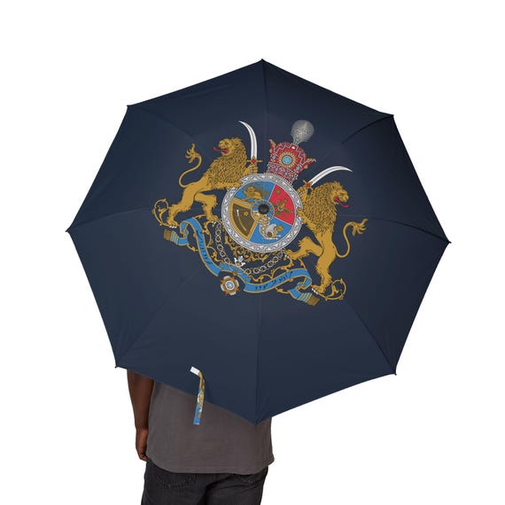 Persian Foldable Umbrella | French Navy | Pahlavi Emblem