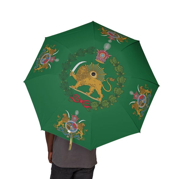 Persian Foldable Umbrella | Imperial | Lion and Sun with Crown