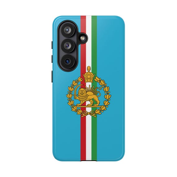 Iran Flag SAMSUNG Case | Lion and Sun | Crown | Turquoise | Tough Case | Vertical Flag | Imperial