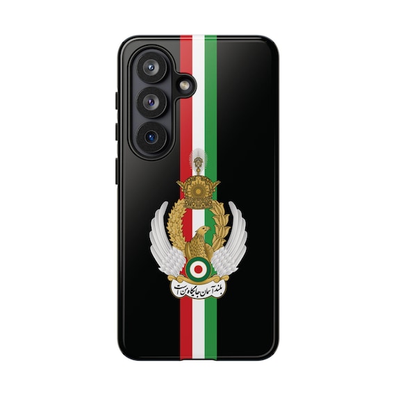 Iran Flag SAMSUNG Case | lion and sun | Crown | Black | Tough Case | Vertical Flag | Persian Eagle