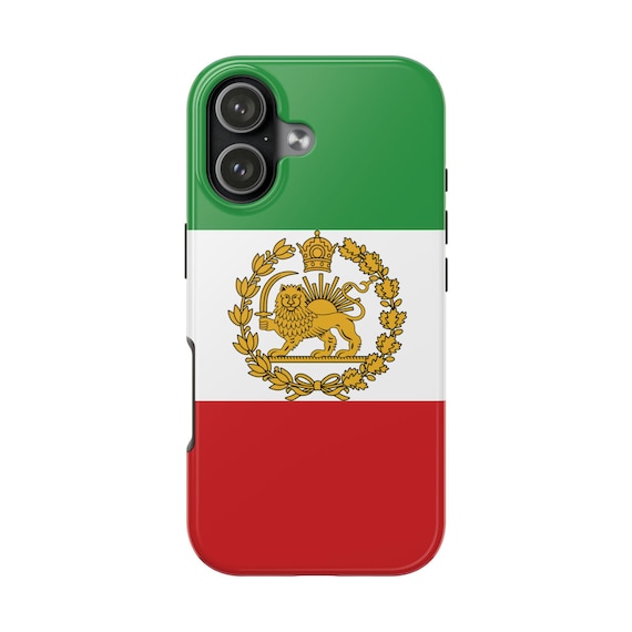 Imperial Iranian Lion and Sun with Crown Flag Lion Phone Case | Tough Phone Case