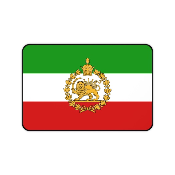 Iran Flag Desk Mat | Lion and Sun | Crown | Imperial | Pahlavi Tricolor